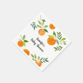 リトルかわいこちゃん緑のフローラベビーシャワー スタンダードカクテルナプキン (角)