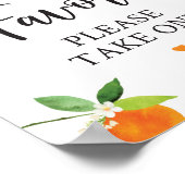 リトルかわいこちゃん緑のフローラ好意サイン ポスター (角)