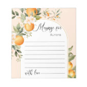 リトルかわいこちゃん誕生日タイムカプセルメッセージ ノートパッド (正面)