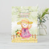 リトルかわいこちゃん誕生日招待状 招待状 (スタンド正面)