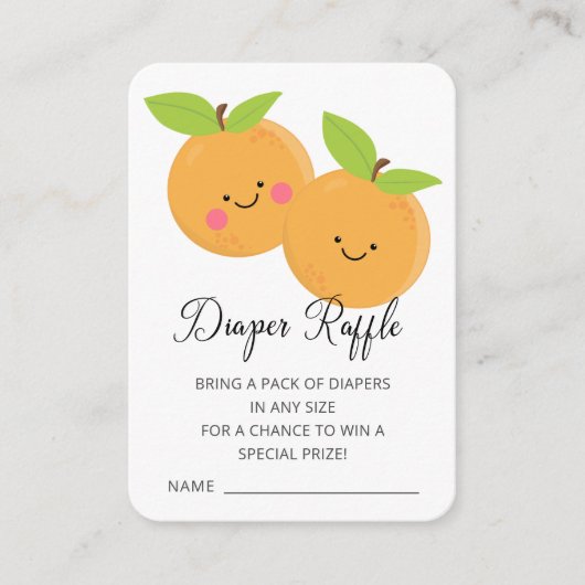 リトルかわいこちゃん赤ちゃんシャワーおむつラッフルエンクロージャー エンクロージャーカード (正面)