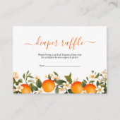 リトルかわいこちゃん赤ちゃんシャワーおむつラッフルオレンジ エンクロージャーカード (正面)