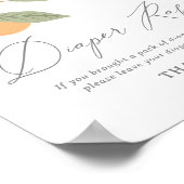 リトルかわいこちゃん赤ちゃんシャワーおむつラッフルサイン ポスター (角)