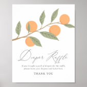 リトルかわいこちゃん赤ちゃんシャワーおむつラッフルサイン ポスター (正面)