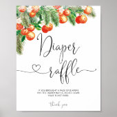 リトルかわいこちゃん赤ちゃんシャワーおむつラッフルサイン ポスター (正面)