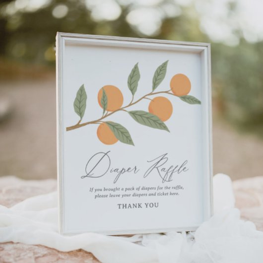 リトルかわいこちゃん赤ちゃんシャワーおむつラッフルサイン ポスター