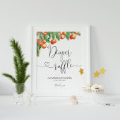 リトルかわいこちゃん赤ちゃんシャワーおむつラッフルサイン ポスター