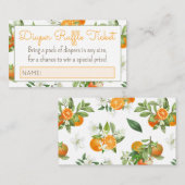 リトルかわいこちゃん赤ちゃんシャワーおむつラッフル エンクロージャーカード (正面/裏面)