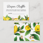 リトルかわいこちゃん赤ちゃんシャワーおむつラッフル エンクロージャーカード (正面/裏面)