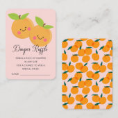 リトルかわいこちゃん赤ちゃんシャワーおむつラッフル エンクロージャーカード (正面/裏面)