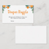 リトルかわいこちゃん赤ちゃんシャワーおむつラッフル 名刺 (正面/裏面)