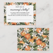 リトルかわいこちゃん赤ちゃんシャワーどのように大きいがママの腹 エンクロージャーカード (正面/裏面)