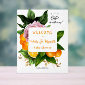 リトルかわいこちゃん赤ちゃんシャワーフローラとフルーツ アクリルサイン (ニュートラル)