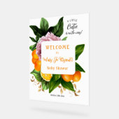 リトルかわいこちゃん赤ちゃんシャワーフローラとフルーツ アクリルサイン (傾斜)