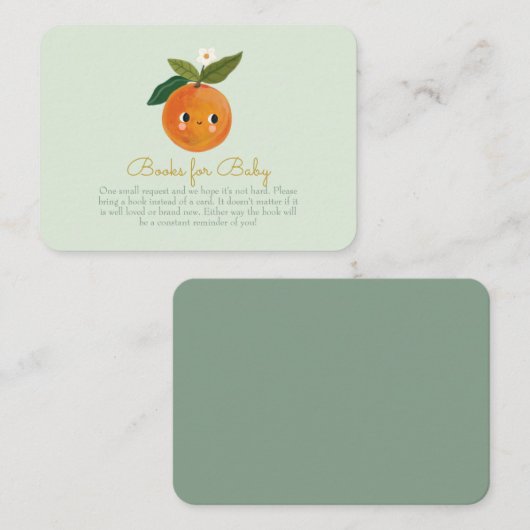 リトルかわいこちゃん赤ちゃんシャワーベビー本 エンクロージャーカード (正面/裏面)