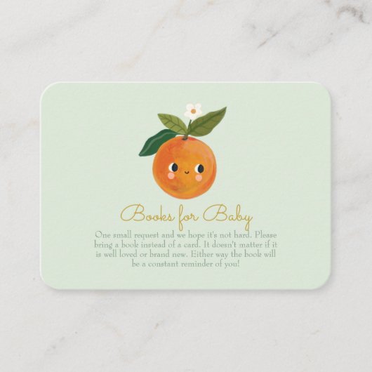 リトルかわいこちゃん赤ちゃんシャワーベビー本 エンクロージャーカード (正面)