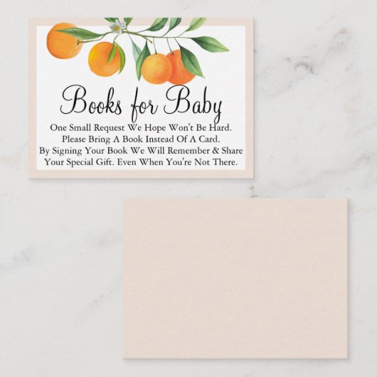 リトルかわいこちゃん赤ちゃんシャワーベビー本 エンクロージャーカード (正面/裏面)