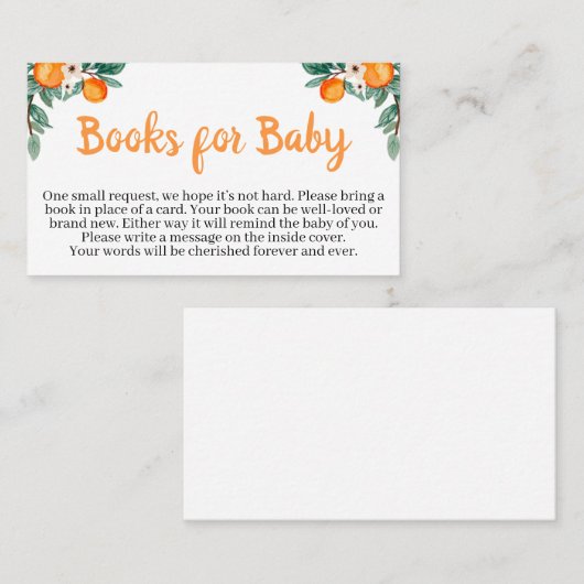 リトルかわいこちゃん赤ちゃんシャワーベビー本 名刺 (正面/裏面)