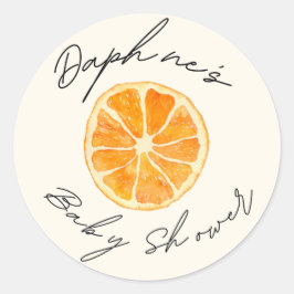 リトルかわいこちゃん赤ちゃんシャワー好意ステッカー ラウンドシール