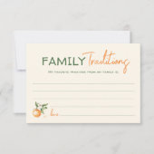 リトルかわいこちゃん赤ちゃんシャワー家族の伝統カード サンキューカード (正面)