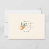 リトルかわいこちゃん赤ちゃんシャワー家族の伝統カード サンキューカード (裏面)