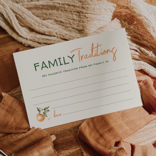 リトルかわいこちゃん赤ちゃんシャワー家族の伝統カード サンキューカード