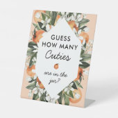 リトルかわいこちゃん赤ちゃんシャワー推測ゲームのサイン 台座サイン (正面)