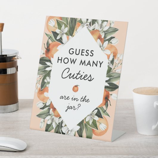 リトルかわいこちゃん赤ちゃんシャワー推測ゲームのサイン 台座サイン (インサイチュ)