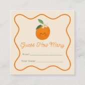 リトルかわいこちゃん赤ちゃんシャワー推測ゲームの数 エンクロージャーカード (正面)