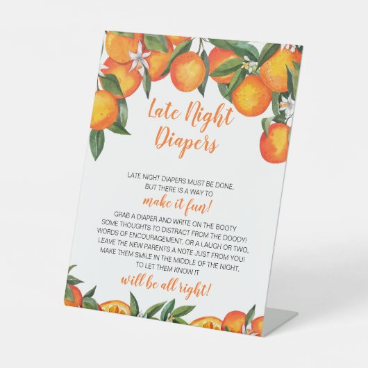 リトルかわいこちゃん赤ちゃんシャワー深夜おむつポスター 台座サイン (正面)