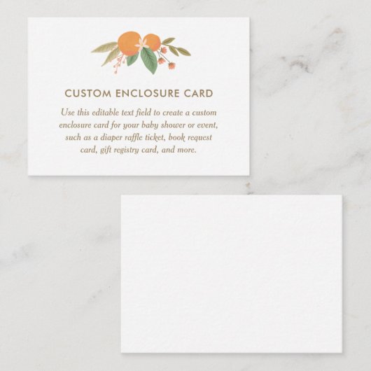 リトルかわいこちゃん赤ちゃんシャワー表示シャワーエンクロージャ エンクロージャーカード (正面/裏面)