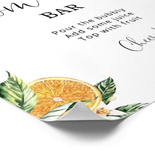 リトルかわいこちゃん赤ちゃんシャワーMom-osaバー標識 ポスター (角)