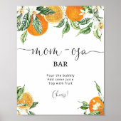 リトルかわいこちゃん赤ちゃんシャワーMom-osaバー標識 ポスター (正面)