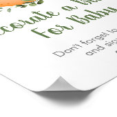 リトルかわいこちゃん飾グリーAブロック標識 ポスター (角)