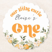 リトルかわいこちゃん1位の柑橘系オレンジ ペーパーコースター (正面)