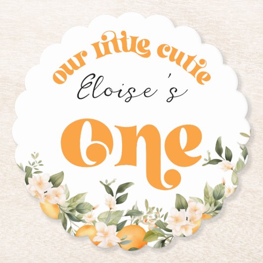 リトルかわいこちゃん1位の柑橘系オレンジ ペーパーコースター (正面)