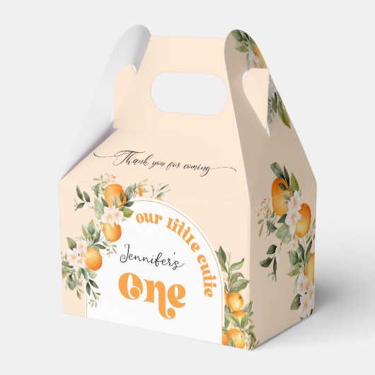 リトルかわいこちゃん1歳の誕生日パーティー フェイバーボックス (正面サイド)