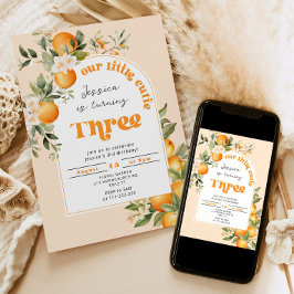 リトルかわいこちゃん3歳の誕生日パーティー 招待状