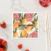 リトルかわいこちゃん |オレンジ柑橘系植物性ベビーシャワー スタンダードカクテルナプキン (インサイチュ)