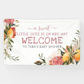 リトルかわいこちゃん |オレンジ柑橘系植物性ベビーシャワー 横断幕 (横)