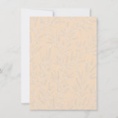 リトルかわいこちゃん |オレンジ色の花の春赤ちゃんシャワー 招待状 (裏面)