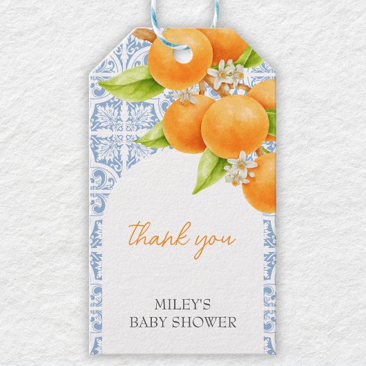 リトルかわいこちゃん |クリメンチンかわい地中海のタイル ギフトタグ