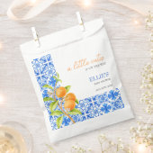 リトルかわいこちゃん |ク地中海のレメンチン青タイル フェイバーバッグ (クリップ留めされた状態)