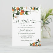 リトルかわいこちゃん |柑橘類の赤ちゃんシャワー 招待状 (スタンド正面)