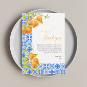 リトルかわいこちゃん 美容ブルーのタイル&柑橘類 サンキューカード