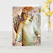 リトルかわいらしエンジェル カード (黄色い花)