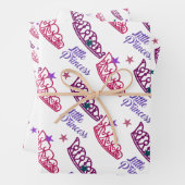 リトルかわいらしプリンセスクラウンティアラカワイトガールテーマ ラッピングペーパーシート (インサイチュ)