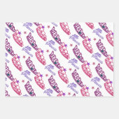 リトルかわいらしプリンセスクラウンティアラカワイトガールテーマ ラッピングペーパーシート (正面)