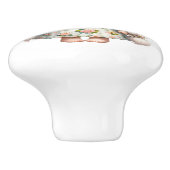 リトルかわいらしホワイトデイジーガール格言 セラミックノブ (側面)