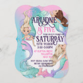 リトルかわいらしメルメイド招待状 招待状 (正面/裏面)